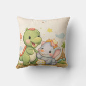 dinosaurus babykussen | kinderkamer decor | brulle kussen (Achterkant)