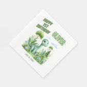 Dinosaurus baby's eerste verjaardag servet (Hoek)