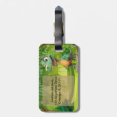 Dinosaurus Bagage Label (Achterkant verticaal)