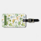 Dinosaurus Bagagelabels (Voorkant horizontaal)