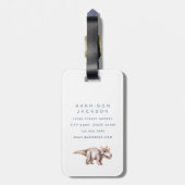 Dinosaurus Bagagelabels (Achterkant verticaal)