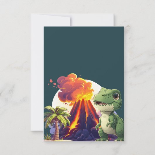 Dinosaurus  bedankkaart (Achterkant)