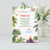 Dinosaurus  bedankkaart (Staand voorkant)