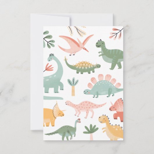 Dinosaurus bedankkaart (Achterkant)