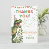 Dinosaurus Bedankkaart (Staand voorkant)