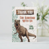 Dinosaurus bedankkaart (Staand voorkant)