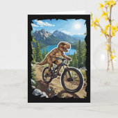 Dinosaurus bergfietsen door bosroute  kaart (Gele Bloem)