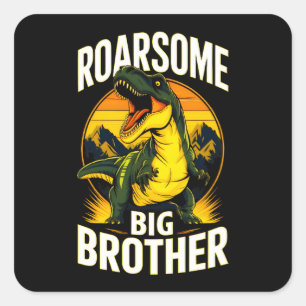 Dinosaurus Big Brother Vierkante Sticker