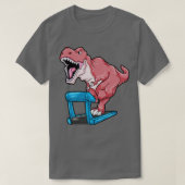Dinosaurus bij Jogging op loopband T-shirt (Design voorkant)