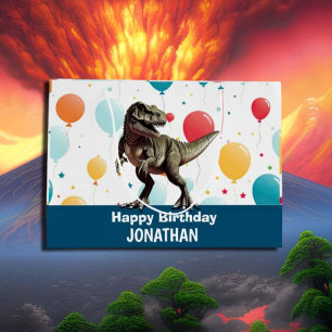 Dinosaurus Blauwe Feestballonnen Groot Cadeauzakje