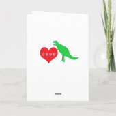 Dinosaurus blij 1e Moederdag van kind Kaart (Achterkant)