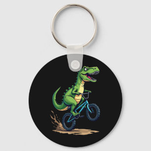 Dinosaurus BMX-fietsrijder Mountainbiken Funny Boy Sleutelhanger