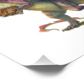 Dinosaurus Boekworm - Leuke Fantasy Lezing Liefheb Foto Afdruk (Hoek)