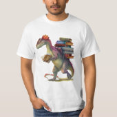 Dinosaurus Boekworm - Leuke Fantasy Lezing Liefheb T-shirt (Voorkant)