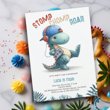 Dinosaurus Boom Box Stomp Chomp Roar Boy Verjaarda