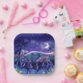 Dinosaurus Bord 7" Vierkant (Feest)