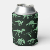 Dinosaurus Botten silhouet illustratie. Blikjeskoeler (Blikje Voorkant)