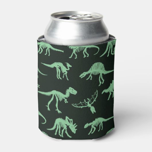 Dinosaurus Botten  silhouet illustratie. Blikjeskoeler (Blikje Voorkant)