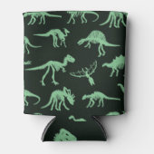 Dinosaurus Botten  silhouet illustratie. Blikjeskoeler (Voorkant)