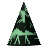 Dinosaurus Botten silhouet illustratie. Feesthoedjes (Achterkant)