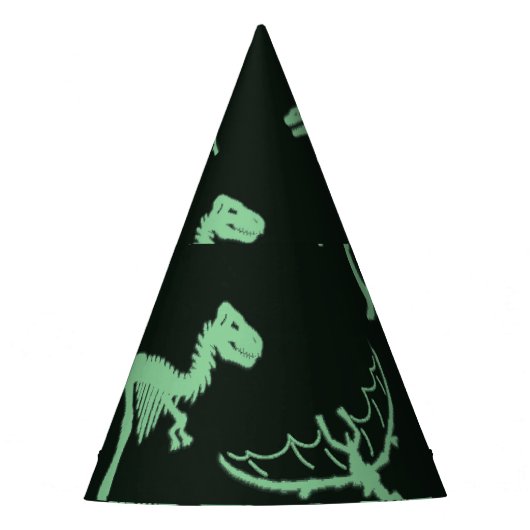 Dinosaurus Botten silhouet illustratie. Feesthoedjes (Voorkant)