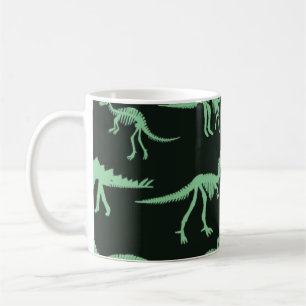 Dinosaurus Botten  silhouet illustratie. Koffiemok