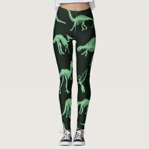 Dinosaurus Botten silhouet illustratie. Leggings
