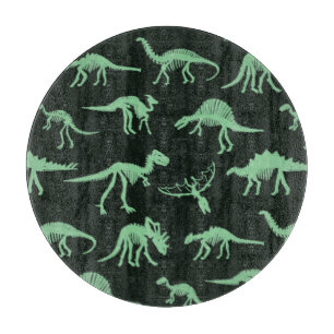 Dinosaurus Botten silhouet illustratie. Snijplank