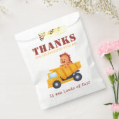 Dinosaurus Bouw Crew Verjaardagsfeest Bedankzakje (Gezegeld)