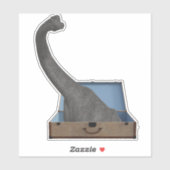 Dinosaurus Brachiosaurus in een Koffer bagage Sticker (Vel)