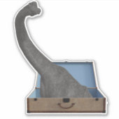 Dinosaurus Brachiosaurus in een Koffer bagage Sticker (Voorkant)
