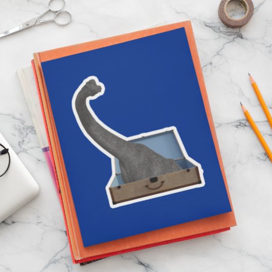 Dinosaurus Brachiosaurus in een Koffer bagage Sticker