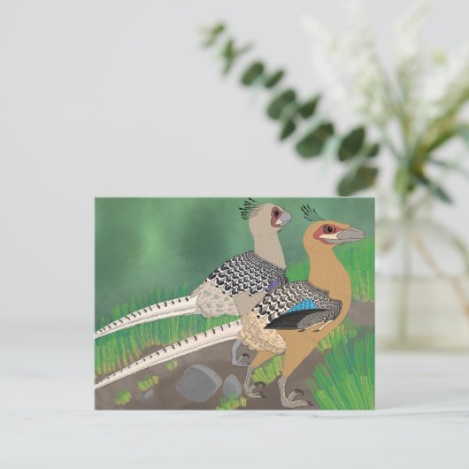 Dinosaurus briefkaart - Acheroraptor (Staand voorkant)