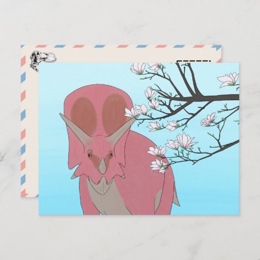 Dinosaurus briefkaart - Torosaurus (Voorkant / Achterkant)