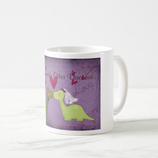 Dinosaurus bruiloft Mok ( de mooie andere dinosaur (Voorkant rechts)