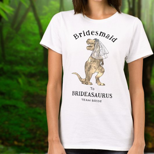 Dinosaurus bruiloft plezier vrijgezelle bruidsmeis t-shirt