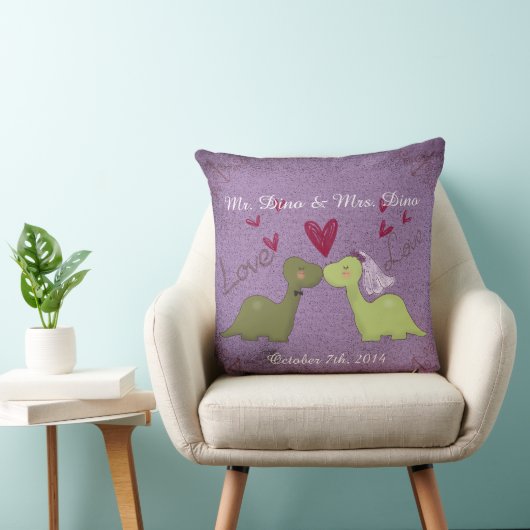 Dinosaurus bruiloft Sierkussen (Stoel)