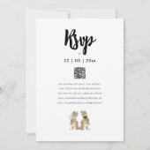 Dinosaurus Bruiloft T-Rex Bruid en bruidegom Kaart (Achterkant)