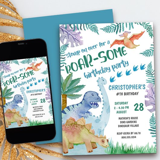 Dinosaurus brullen-Sommige Verjaardagsfeestjes Jon Kaart