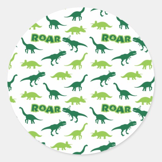 Dinosaurus brullende Stickers (Voorkant)