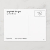 Dinosaurus brult, Happy Valentijn' Day, Post Kaart (Achterkant)