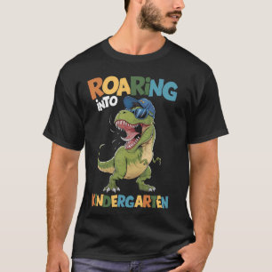 Dinosaurus brult in kleuterschool T Rex terug naar T-shirt