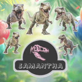 Dinosaurus brult van opwinding sticker