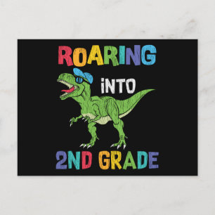 Dinosaurus cadeau voor 2e klas terug naar school k briefkaart