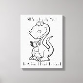 Dinosaurus Canvas Kunst (Voorkant)