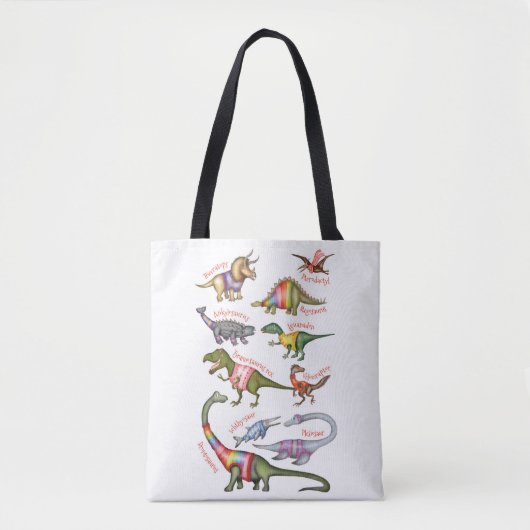 dinosaurus-canvas tas (Voorkant)