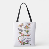 dinosaurus-canvas tas (Achterkant)