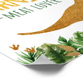 Dinosaurus Carnivoren Verjaardag Eet Sign Poster (Hoek)