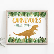 Dinosaurus Carnivoren Verjaardag Eet Sign