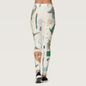 Dinosaurus cartoon: illustratieset. leggings (Achterkant)